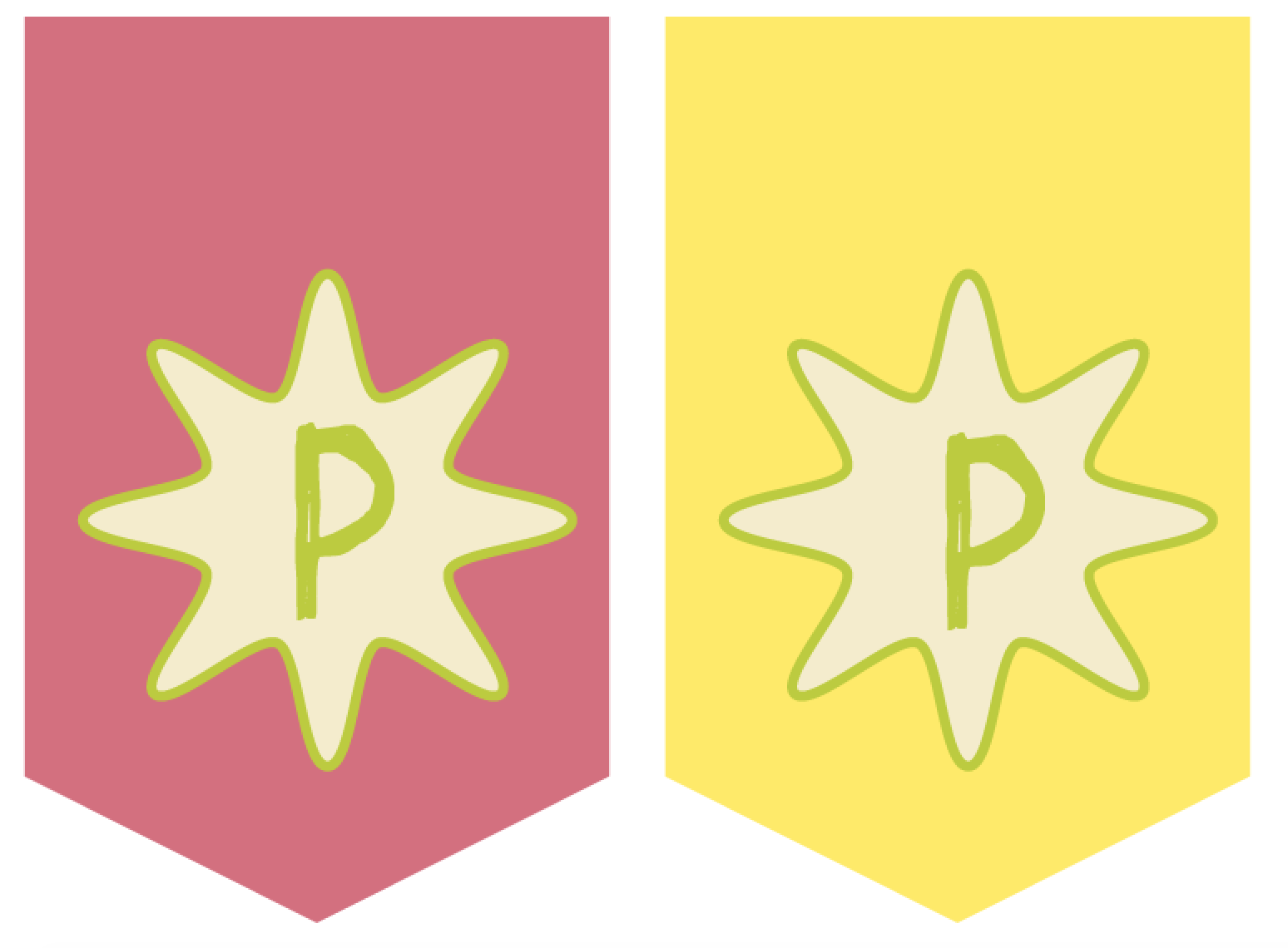 Monster letter flags B I